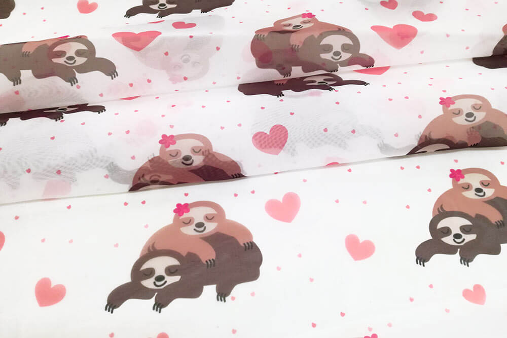 Stoffe mit Faultieren