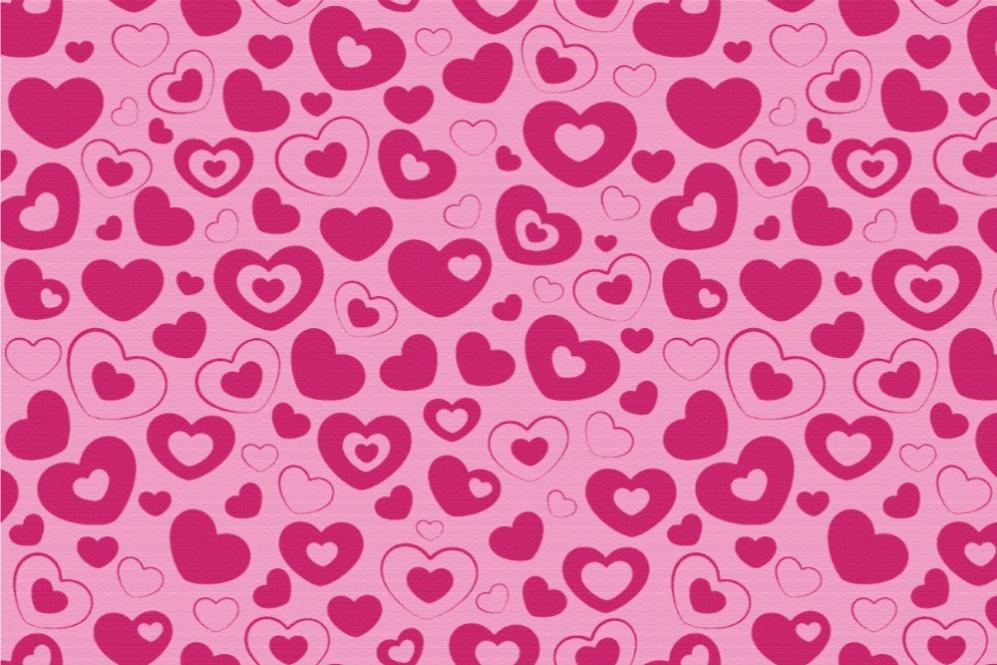 Fleece Stoff - Heart to Heart Pink