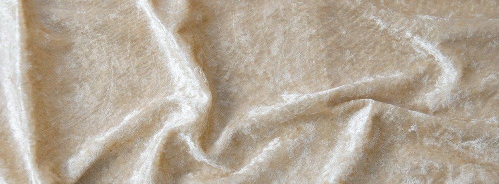 Pannensamt Stoff mit Champagner Farbe