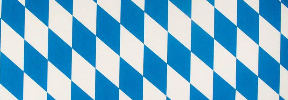 Stoffe und Bänder mit der Bayernraute