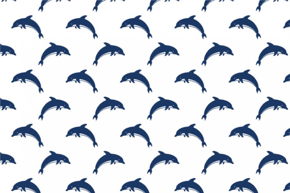Outdoorstoff Marine-Welt - Delfine 