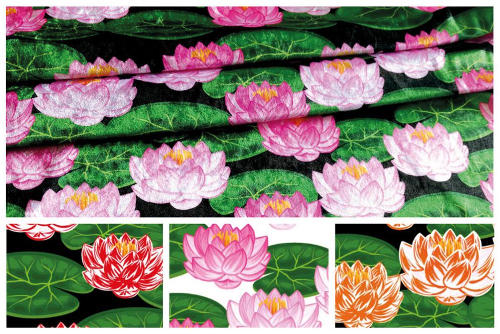 Lotus-Blume - Pannesamt 
