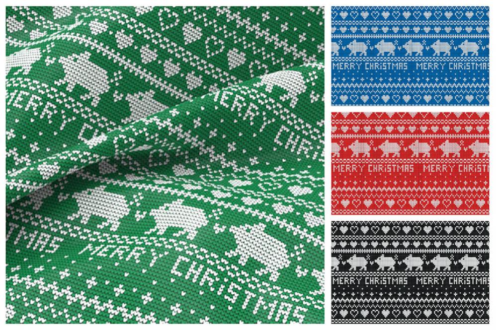 Dekostoff  - Collection Norway - Piggy Christmas 