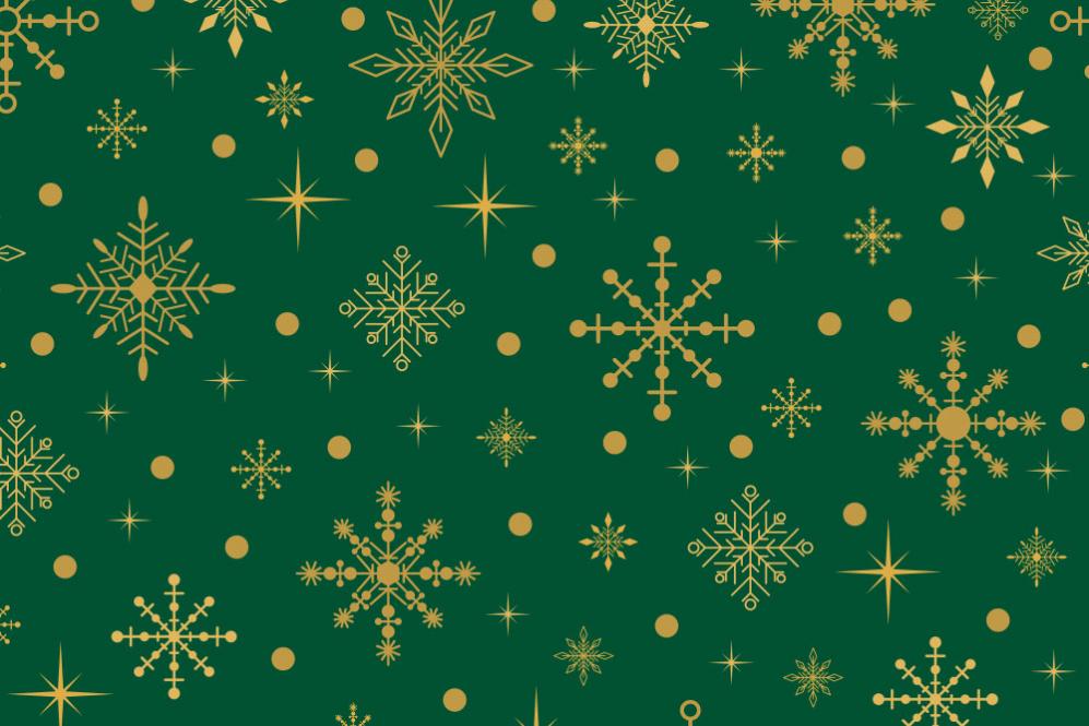 Samt - Bright Snowflakes Tannengrün