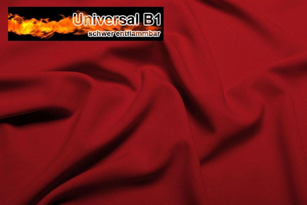 Universal Stoff B1 - 280 cm - schwer entflammbar - Rot - 2,0 Meter Rot