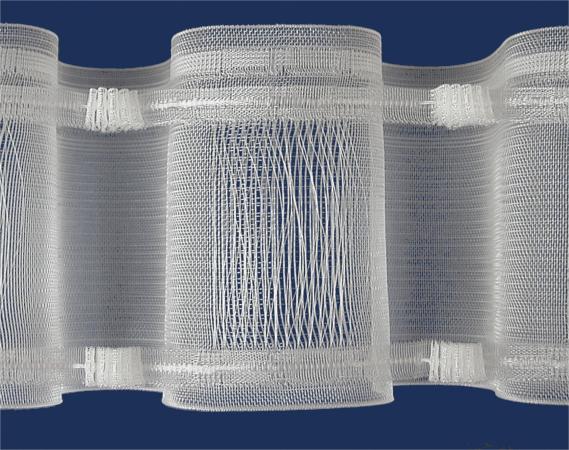 Wellenband mit Steg - 1,5-fache Stoffmenge - 10 cm breit 