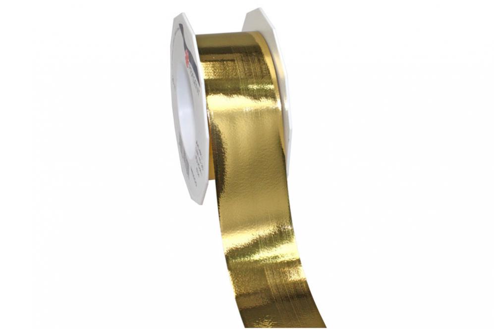 Metallicband - 40 mm -  25 m-Rolle - Gold 