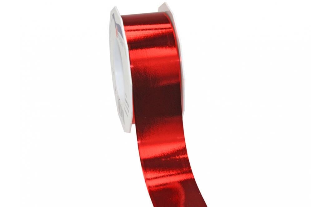 Metallicband - 40 mm -  25 m-Rolle - Rot 
