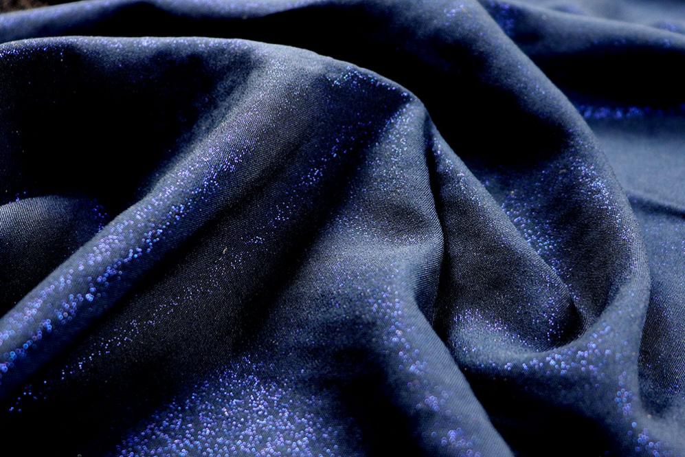 Viskosestoff glänzend - Nachtblau 