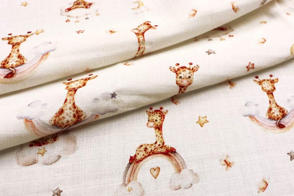 Babystoff Baumwolle - Cute Giraffes 