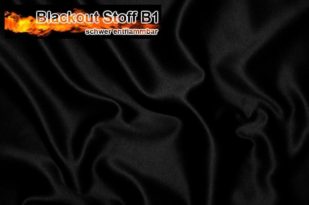 Blackout-Stoff schwer entflammbar - 280 cm - Schwarz - 3,0 Meter Schwarz