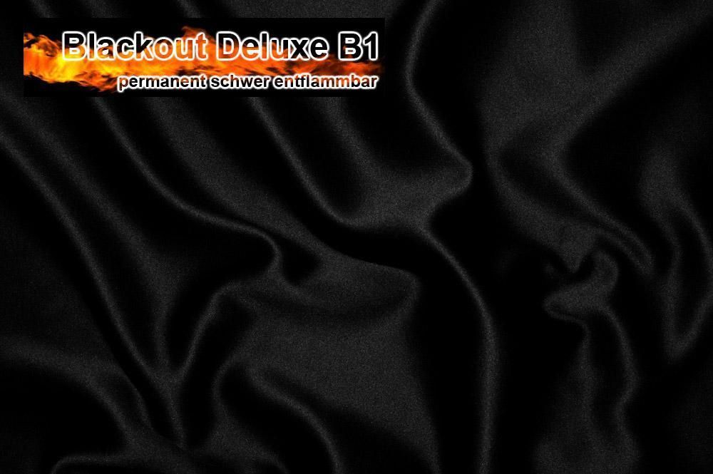 Blackout Deluxe - Permanent schwer entflammbar - Schwarz - 1,0 Meter Schwarz