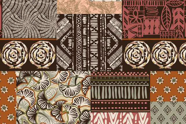 African-Waxprint-Look - Patchwork 