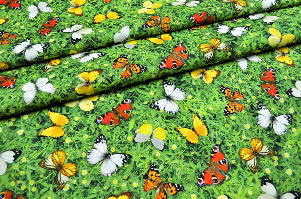 Schmetterlings-Wiese - Dekostoff Digitaldruck 