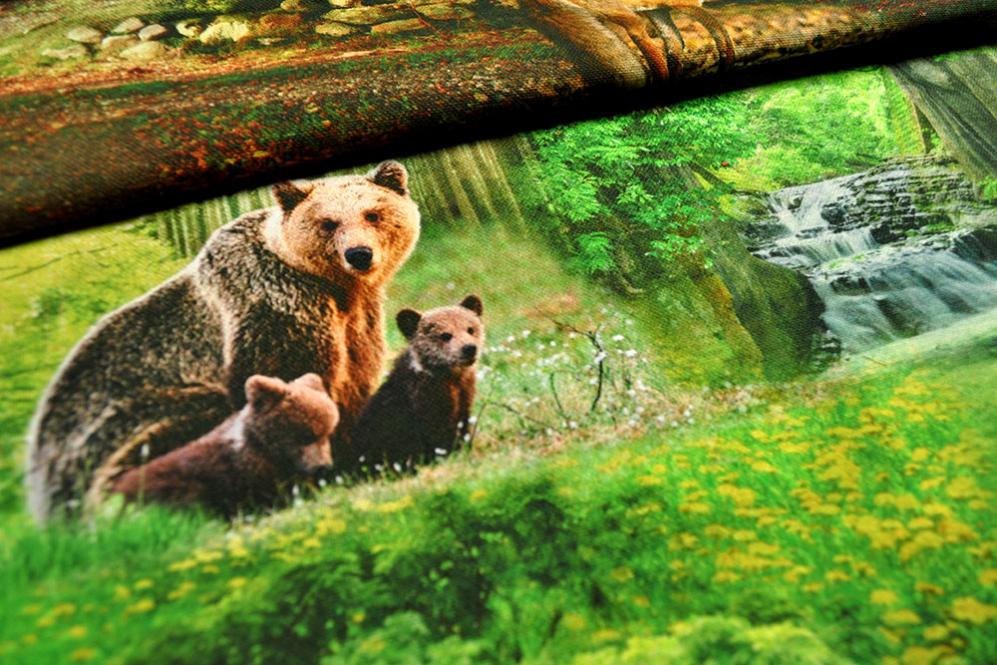 Dekostoff Digitaldruck - Wald der Tiere 