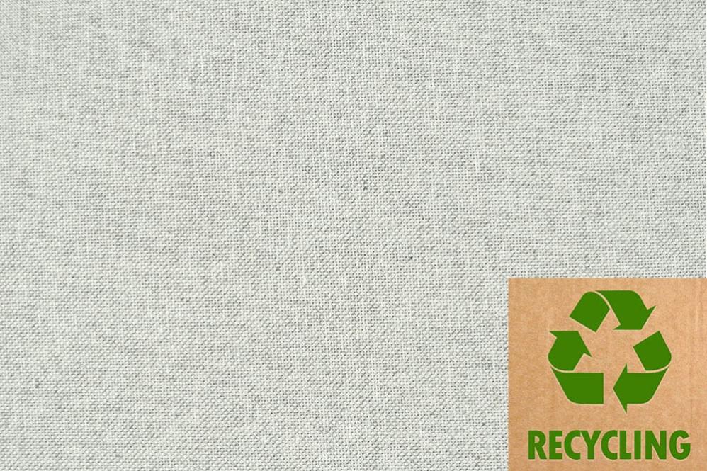 Recycling-Dekostoff - Vintage Uni - Grau - 280 cm 