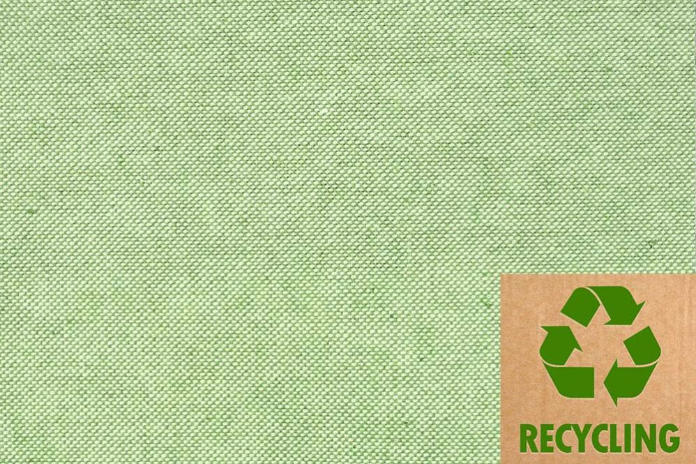 Recycling-Dekostoff - Vintage Uni - Grün - 280 cm 