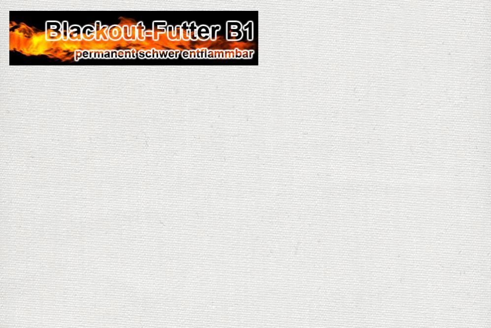 Blackout Gardinenfutter, permanent B1 - Weiß - 2,0 Meter Weiß