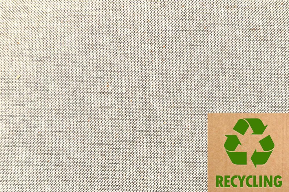 Recycling-Dekostoff - Leinenoptik 