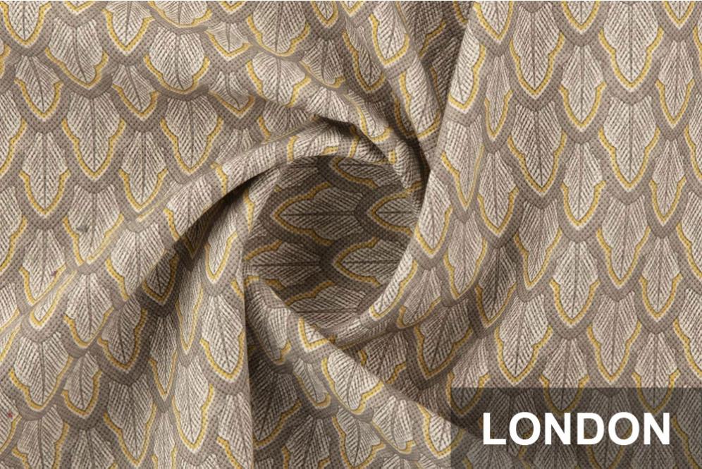 Möbelstoff Leinen deluxe - London - Classy Leaves 
