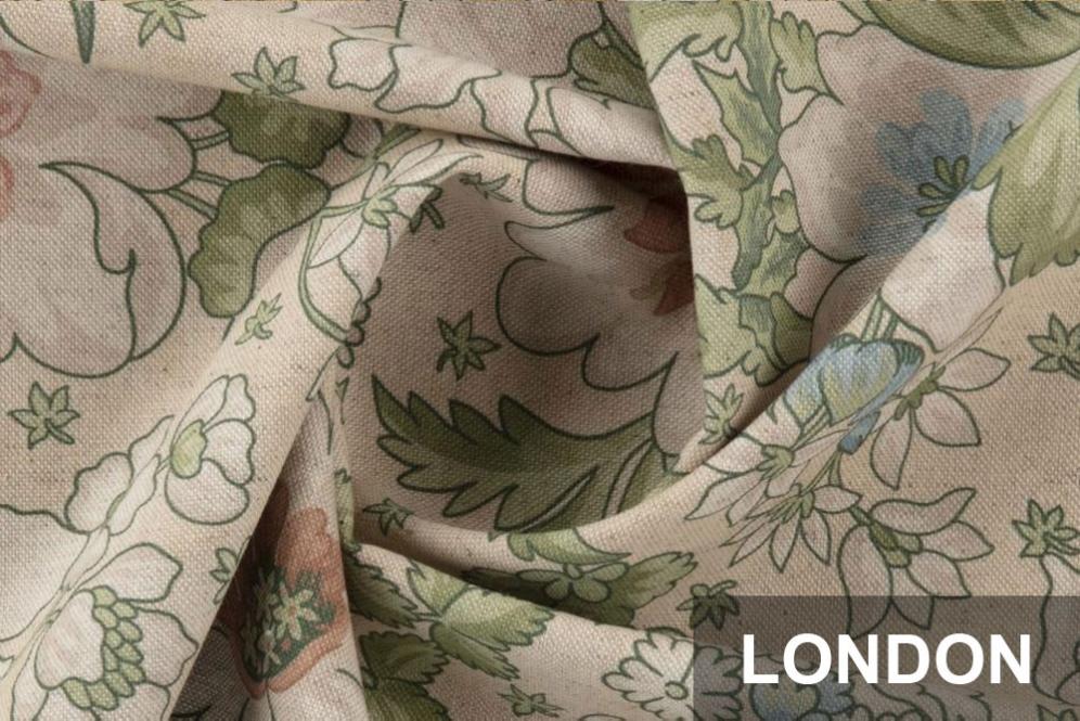 Dekostoff Leinen deluxe - London - Spring Flower - 280 cm 