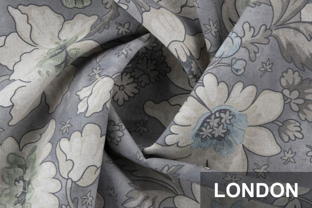 Dekostoff Leinen deluxe - London - Nostalgia Flower - 280 cm 