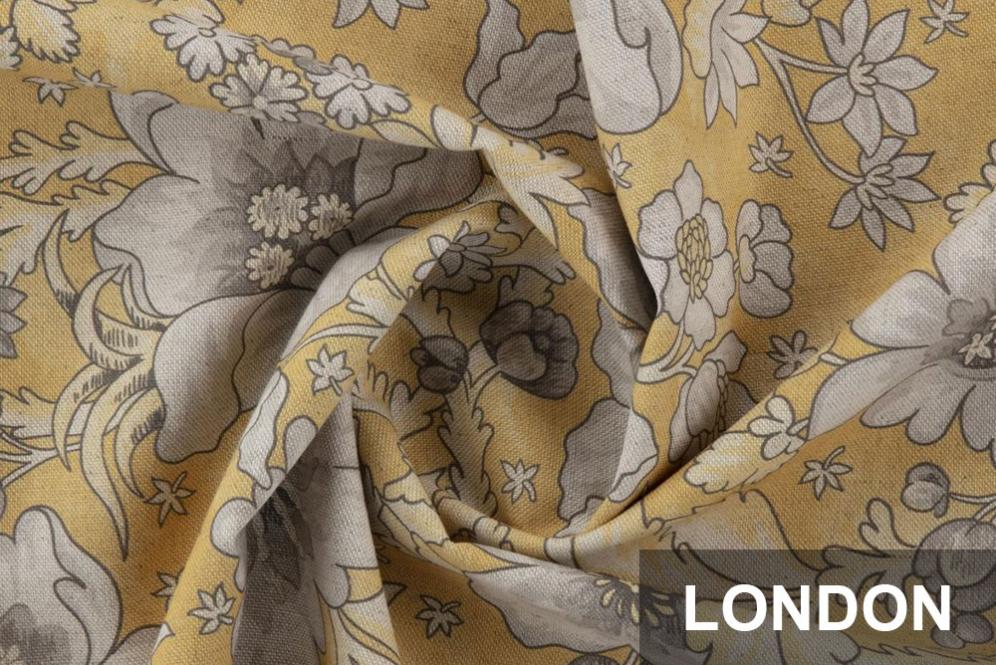 Dekostoff Leinen deluxe - London - Classy Flower - 280 cm 