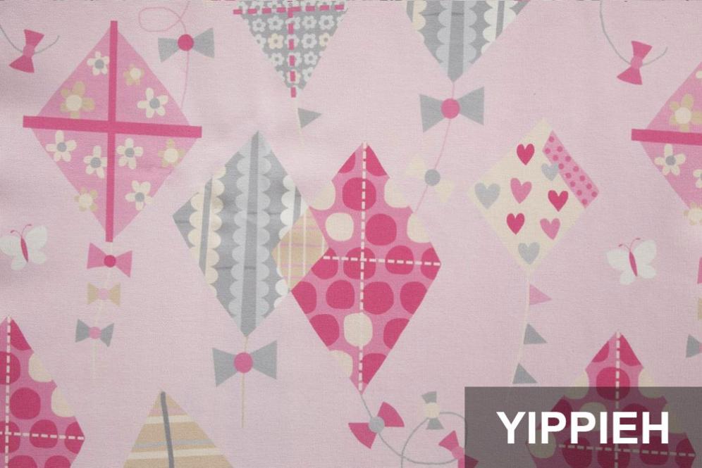 Dekostoff Baumwolle deluxe - Yippieh - Kites Pink - 280 cm 