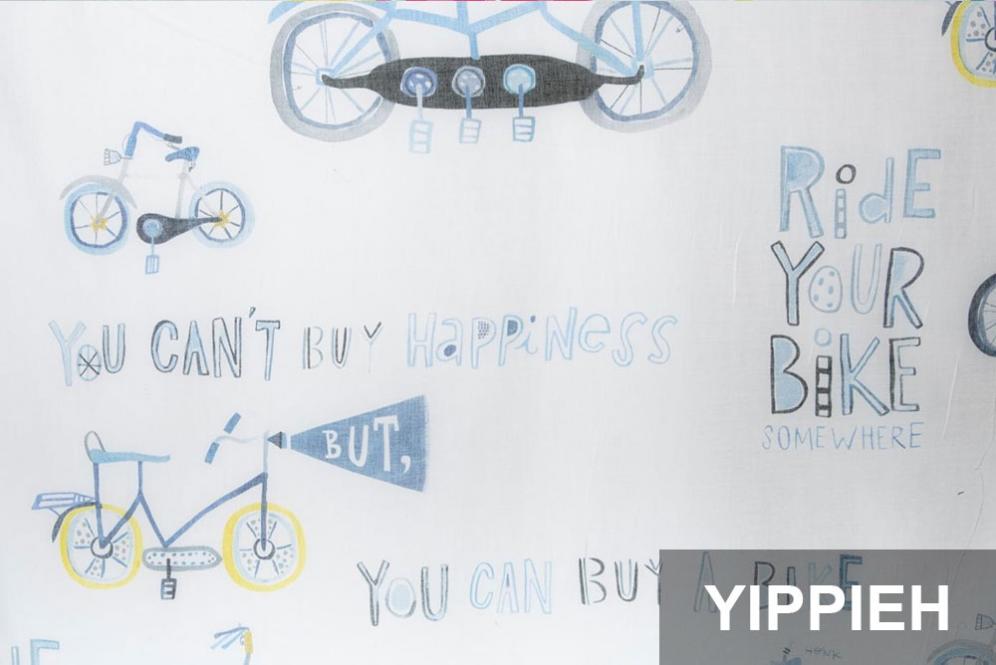 Voile deluxe - Yippieh - Bikes Bleu - 280 cm 