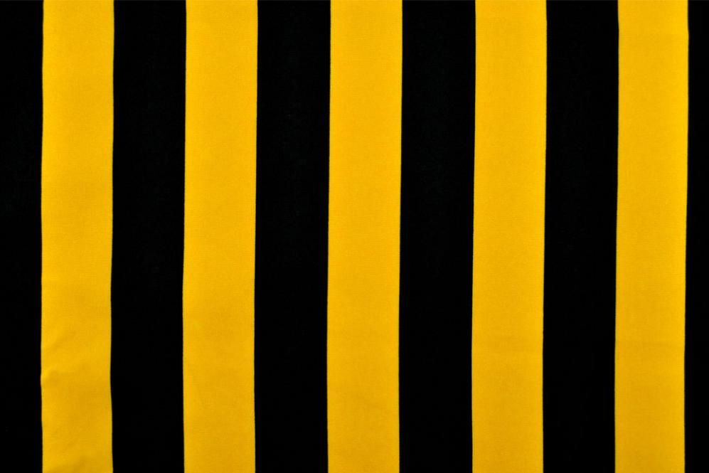 Universalstoff Block-Streifen - Schwarz/Gelb 