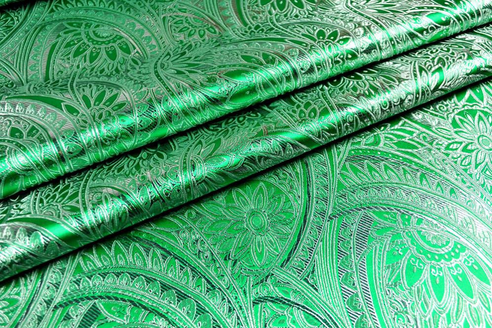 Brokat Maharani - Grün/Silber 