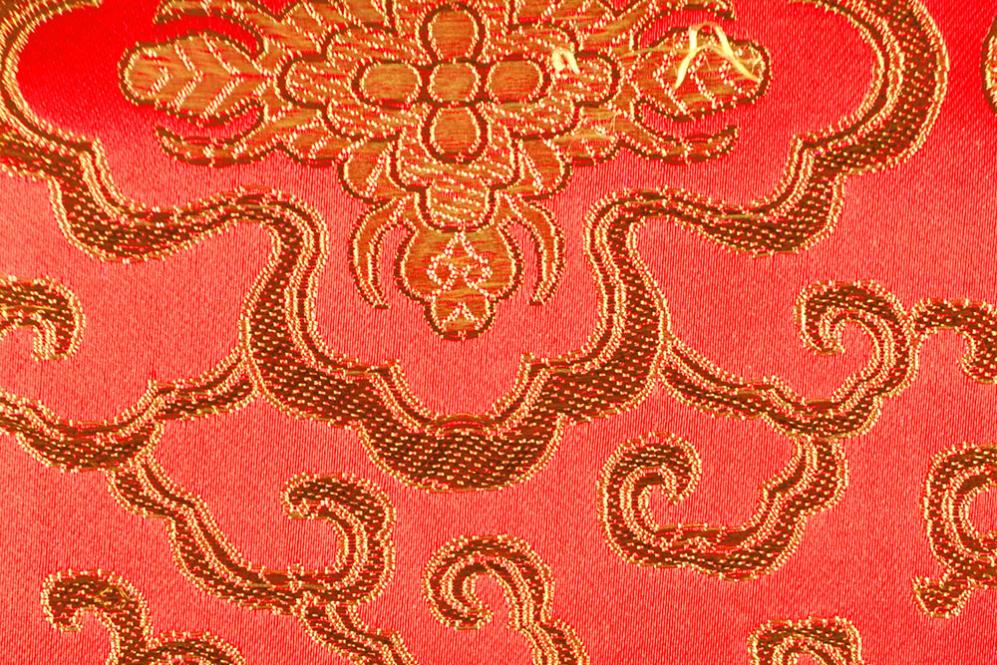 China-Seidenimitat - Ornament - Rot 