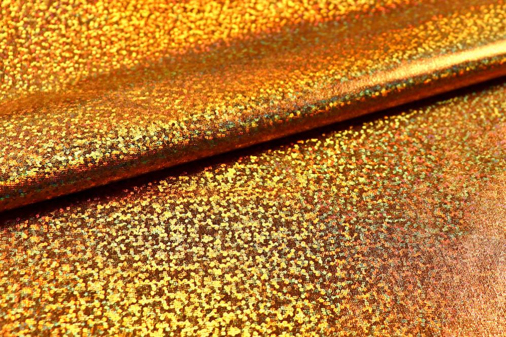 Tanzkleiderstoff Hologramm - Gold Confetti 
