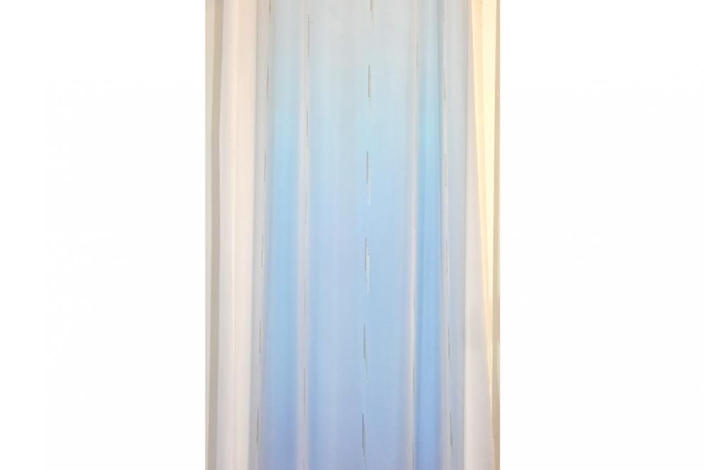 Voile Nordkap - Weiß transparent - 300 cm hoch - Bleiband 