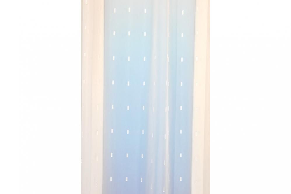 Gardine Oxford - Weiß transparent - 300 cm hoch - Bleiband 