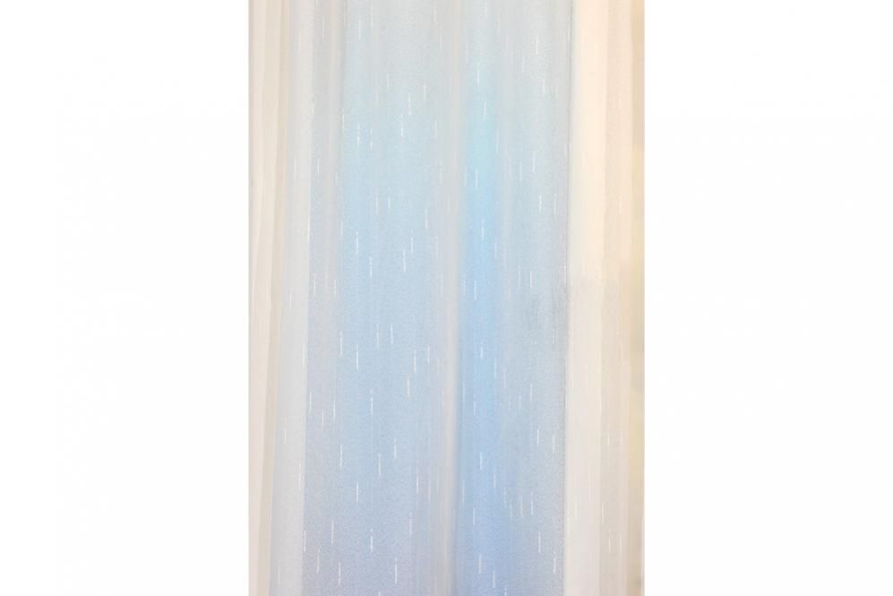 Gardine Bornholm - Weiß transparent - 280 cm hoch - Bleiband 