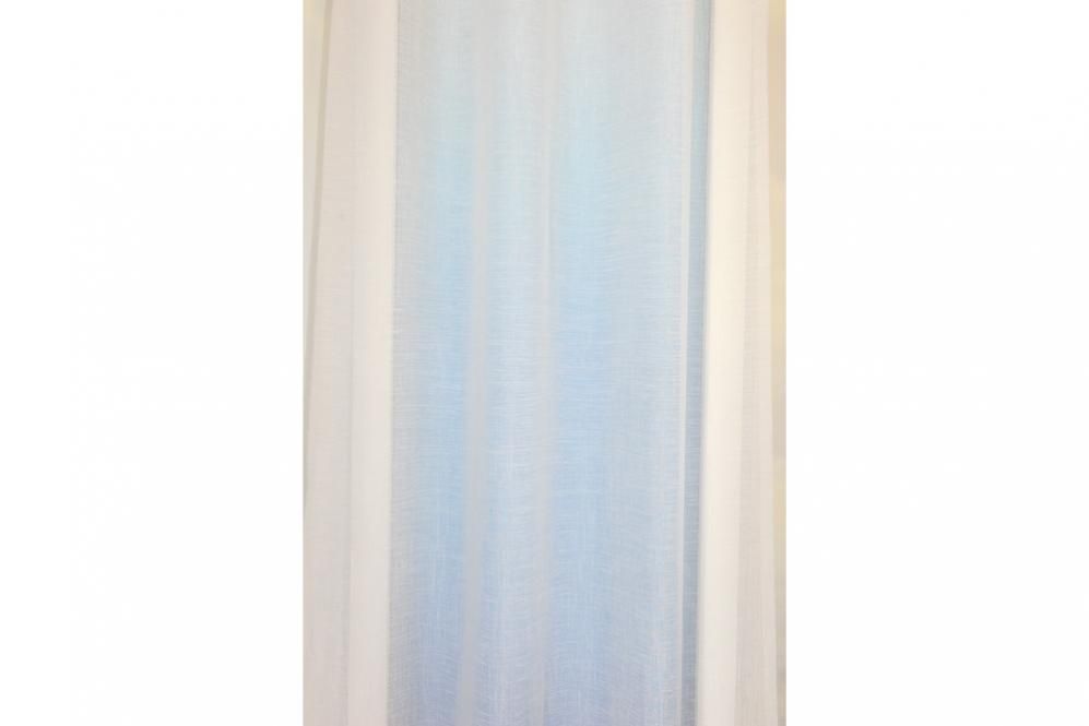 Gardine Öland - Weiß transparent - 300 cm hoch - Bleiband 