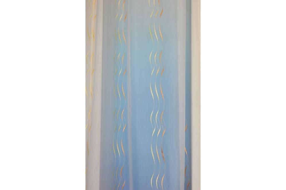 Voile-Gardine Tegernsee - Weiß transparent - 300 cm hoch 