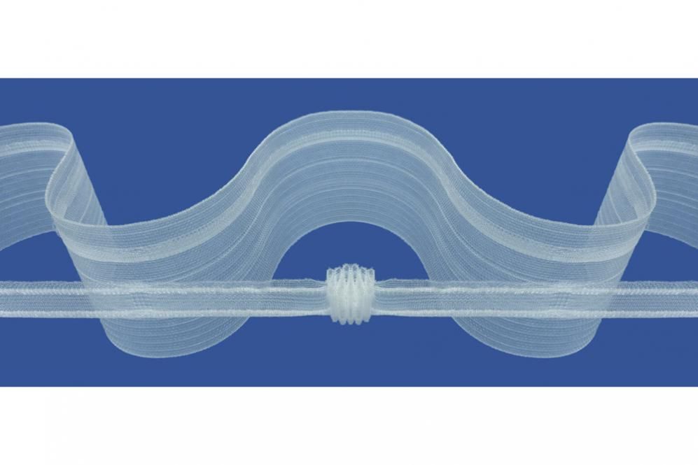 Wellenband mit Steg - 2-fache Stoffmenge - 5 cm breit 