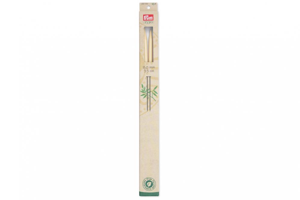 Jackenstricknadeln Prym 33 cm - 8,0 mm Bambus 