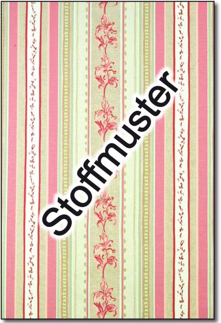 Stoffmuster: Dekostoff deluxe - Tropic Stripes - 280 cm - Rosa/Weiß 