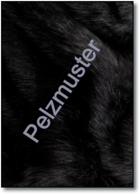 Pelzmuster: Nachtwolf - Pelz-Imitat - Schwarz/Silber 