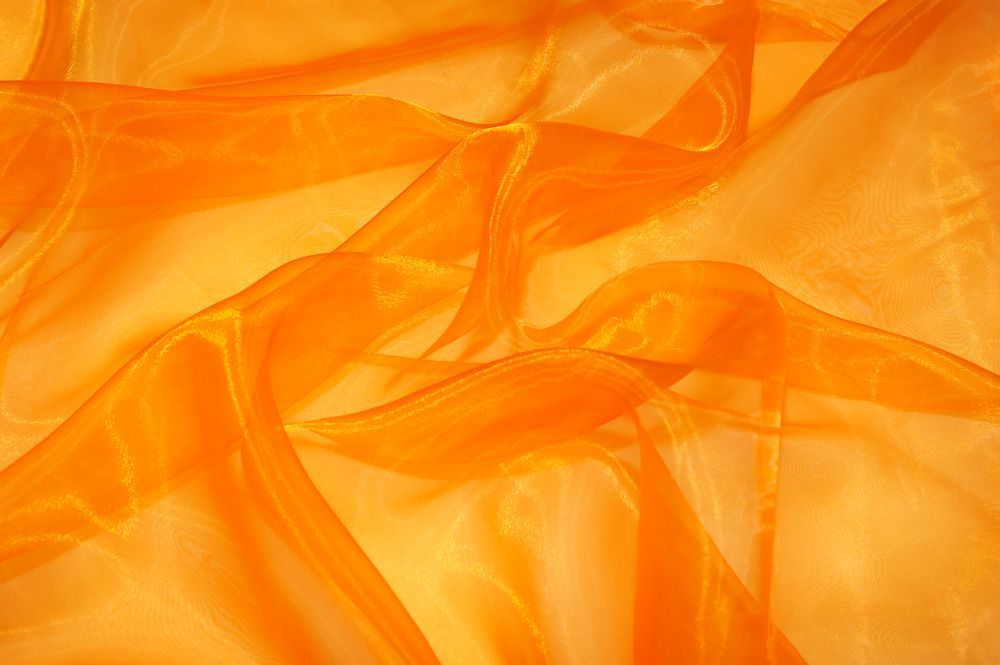 Organza Stoff - Halloween - Orange 