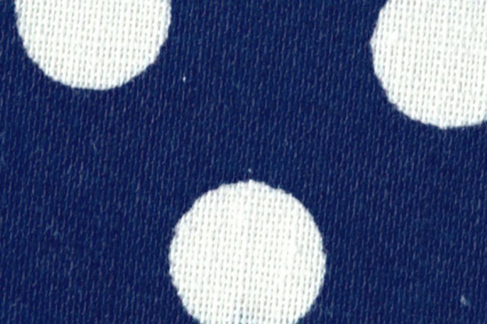 Patchwork-Stoff Basic - Große Punkte - Nachtblau/Weiß 