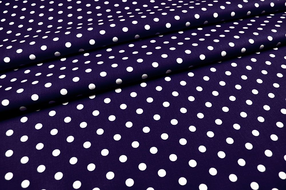 Patchwork-Stoff Léger - Big Dots - Nachtblau/Weiß 