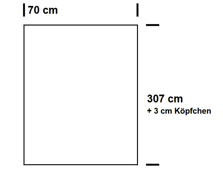 Fertig-Gardine linke + rechte Seite - Blackout - a: 70 x b: 307 cm - Off-White 
