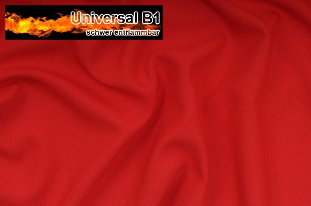 Universal Stoff B1 - schwer entflammbar Rot