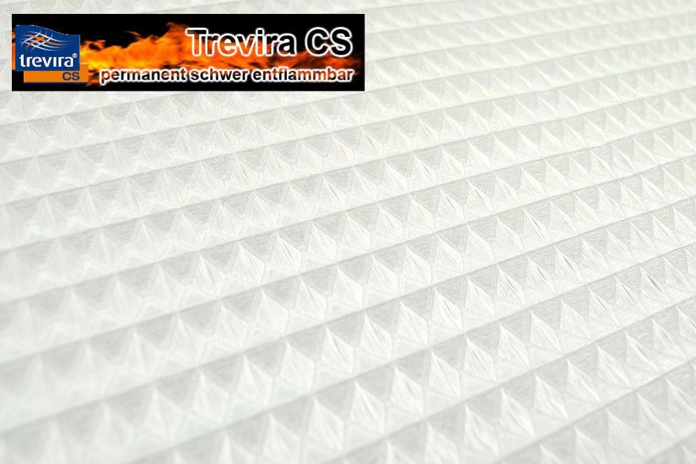 Akustikstoff - Trevira CS - permanent schwer entflammbar - 60 cm breit - Creme/Weiß 