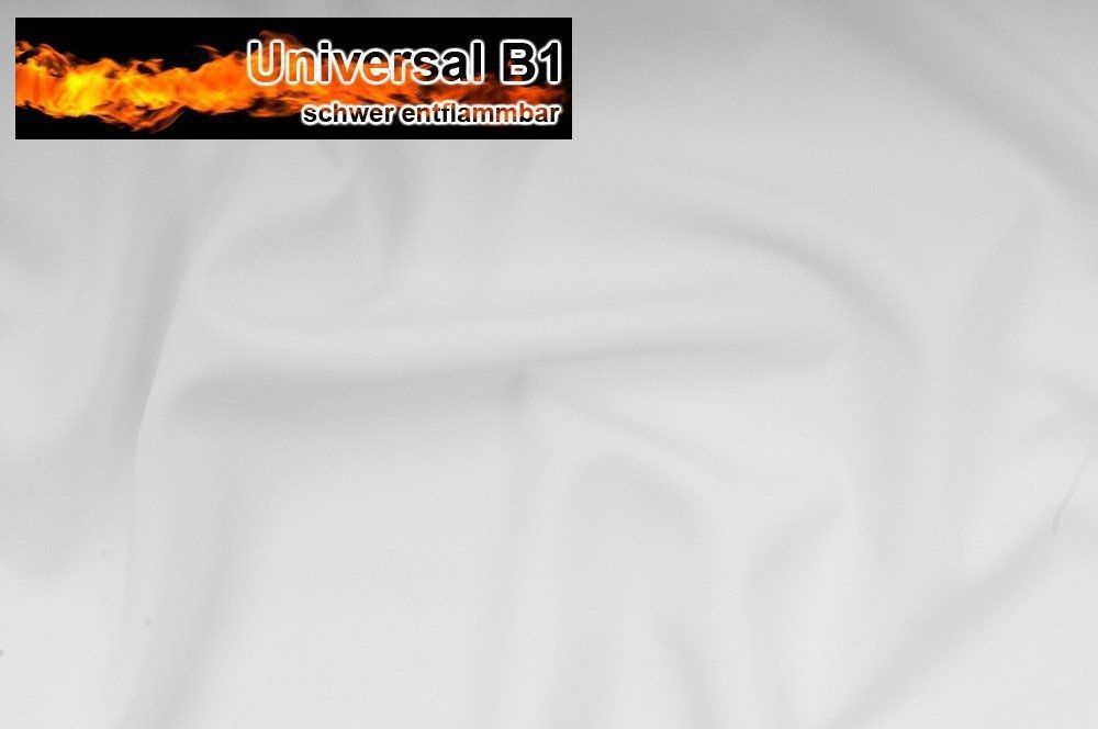 Universal Stoff - Trevira CS - 300 cm - permanent schwer entflammbar - Weiß - 1,0 Meter Weiß