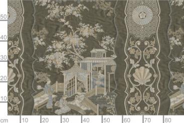 Geisha Brokat Hellgold/Grün